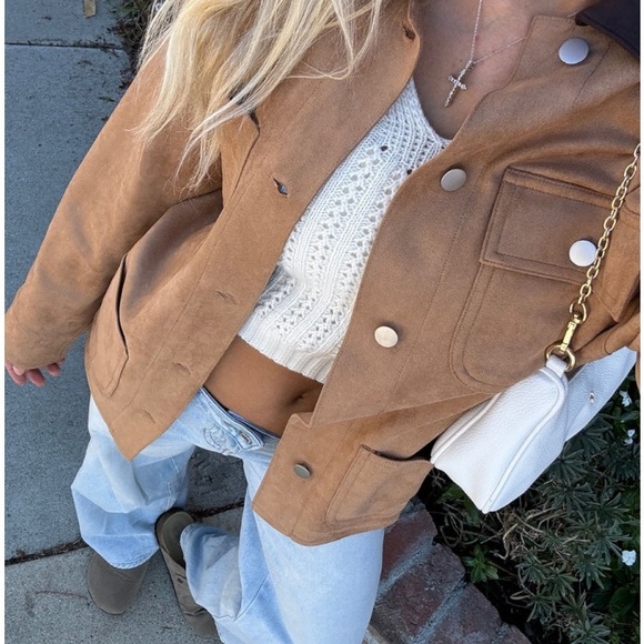 Bailey Rose Jackets & Blazers - Faux Suede Barn Jacket - Small